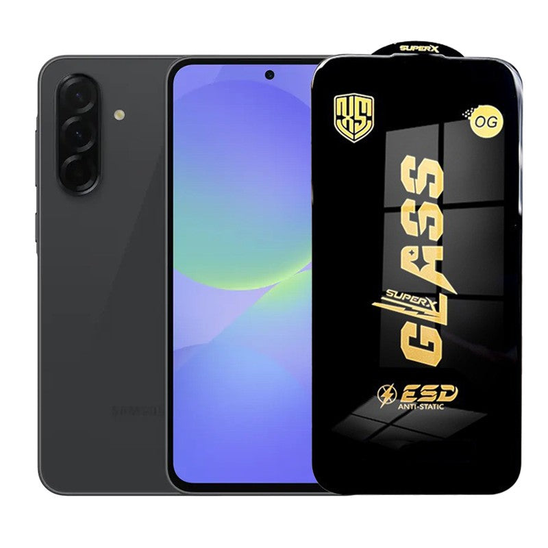 Folie de Protectie pentru Samsung Galaxy A36, Klevo, Sticla Securizata ESD, Margini Negre, Rezistenta la Zgirieturi, Antistatica, 0.35 mm, Transparenta