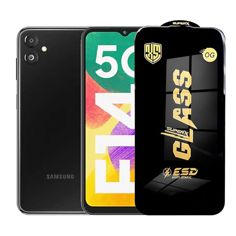 Folie de Protectie pentru Samsung Galaxy F14, Klevo, Sticla Securizata ESD, Margini Negre, Rezistenta la Zgirieturi, Antistatica, 0.35 mm, Transparenta