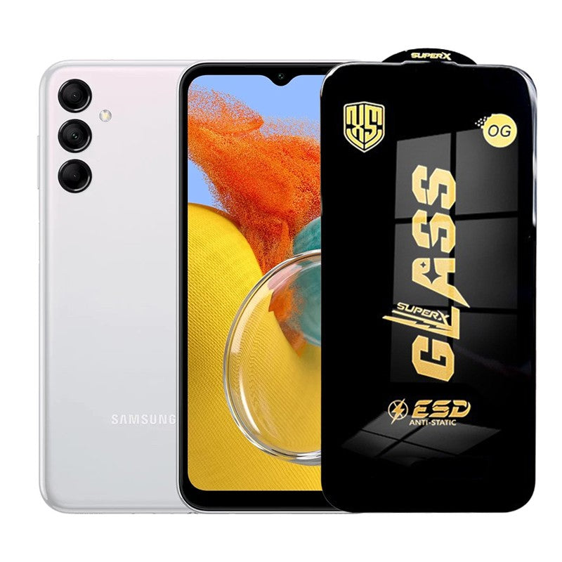 Folie de Protectie pentru Samsung Galaxy M14, Klevo, Sticla Securizata ESD, Margini Negre, Rezistenta la Zgirieturi, Antistatica, 0.35 mm, Transparenta
