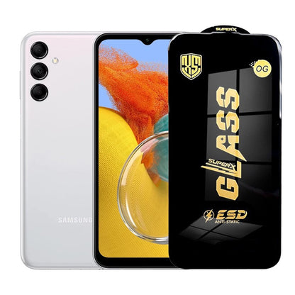 Folie de Protectie pentru Samsung Galaxy M14, Klevo, Sticla Securizata ESD, Margini Negre, Rezistenta la Zgirieturi, Antistatica, 0.35 mm, Transparenta