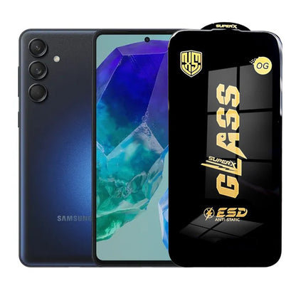 Folie de Protectie pentru Samsung Galaxy M55a, Klevo, Sticla Securizata ESD, Margini Negre, Rezistenta la Zgirieturi, Antistatica, 0.35 mm, Transparenta