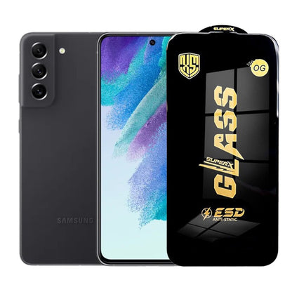 Folie de Protectie pentru Samsung Galaxy S21 FE, Klevo, Sticla Securizata ESD, Margini Negre, Rezistenta la Zgirieturi, Antistatica, 0.35 mm, Transparenta
