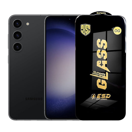 Folie de Protectie pentru Samsung Galaxy S23, Klevo, Sticla Securizata ESD, Margini Negre, Rezistenta la Zgirieturi, Antistatica, 0.35 mm, Transparenta