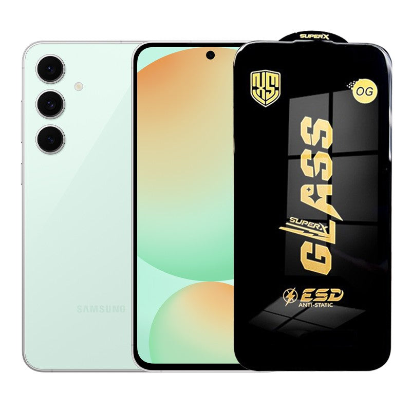 Folie de Protectie pentru Samsung Galaxy S24 FE, Klevo, Sticla Securizata ESD, Margini Negre, Rezistenta la Zgirieturi, Antistatica, 0.35 mm, Transparenta
