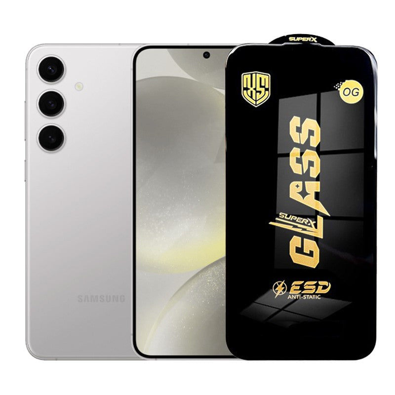 Folie de Protectie pentru Samsung Galaxy S24+, Klevo, Sticla Securizata ESD, Margini Negre, Rezistenta la Zgirieturi, Antistatica, 0.35 mm, Transparenta