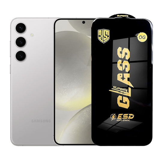 Folie de Protectie pentru Samsung Galaxy S24+, Klevo, Sticla Securizata ESD, Margini Negre, Rezistenta la Zgirieturi, Antistatica, 0.35 mm, Transparenta