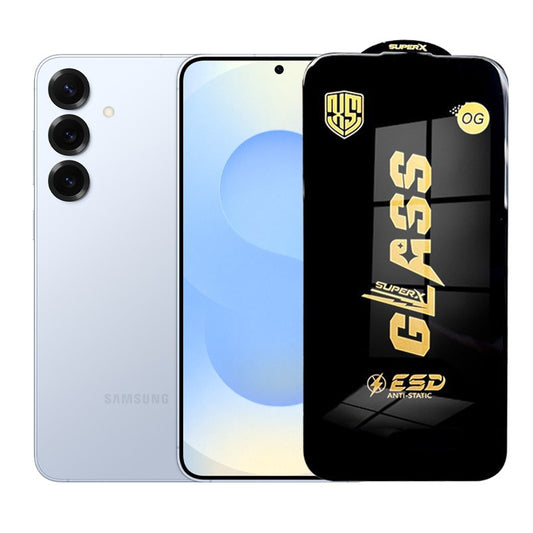 Folie de Protectie pentru Samsung Galaxy S25 Plus, Klevo, Sticla Securizata ESD, Margini Negre, Rezistenta la Zgirieturi, Antistatica, 0.35 mm, Transparenta