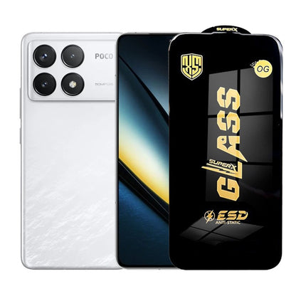 Folie de Protectie pentru Xiaomi Poco F6 Pro, Klevo, Sticla Securizata ESD, Margini Negre, Rezistenta la Zgirieturi, Antistatica, 0.35 mm, Transparenta