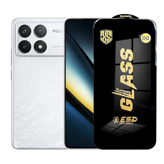 Folie de Protectie pentru Xiaomi Poco F6 Pro, Klevo, Sticla Securizata ESD, Margini Negre, Rezistenta la Zgirieturi, Antistatica, 0.35 mm, Transparenta