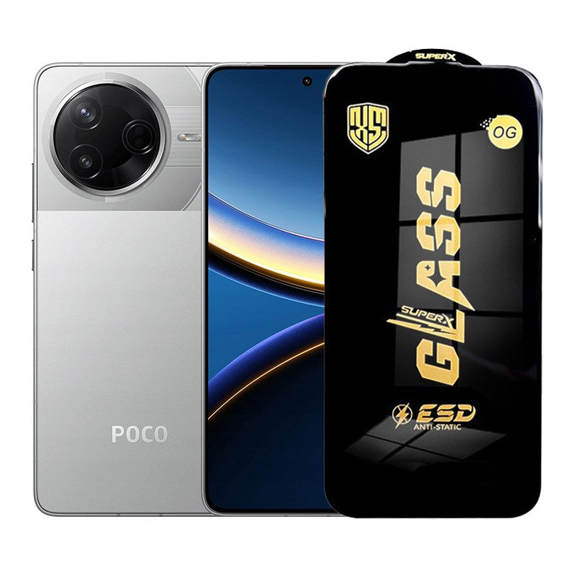 Folie de Protectie pentru Xiaomi Poco F7 Pro, Klevo, Sticla Securizata ESD, Margini Negre, Rezistenta la Zgirieturi, Antistatica, 0.35 mm, Transparenta