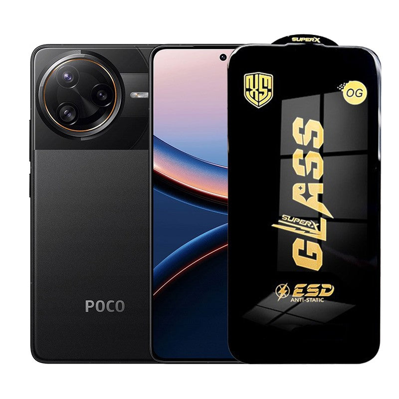 Folie de Protectie pentru Xiaomi Poco F7 Ultra, Klevo, Sticla Securizata ESD, Margini Negre, Rezistenta la Zgirieturi, Antistatica, 0.35 mm, Transparenta