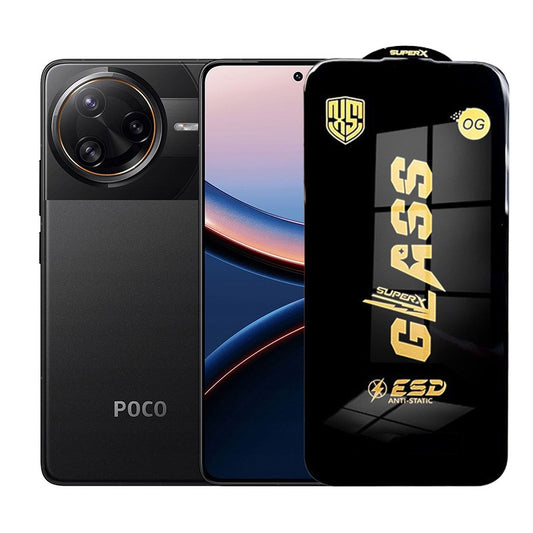 Folie de Protectie pentru Xiaomi Poco F7 Ultra, Klevo, Sticla Securizata ESD, Margini Negre, Rezistenta la Zgirieturi, Antistatica, 0.35 mm, Transparenta