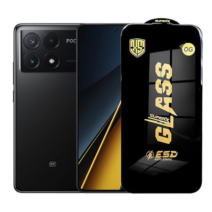 Folie de Protectie pentru Xiaomi Poco X6 Pro, Klevo, Sticla Securizata ESD, Margini Negre, Rezistenta la Zgirieturi, Antistatica, 0.35 mm, Transparenta