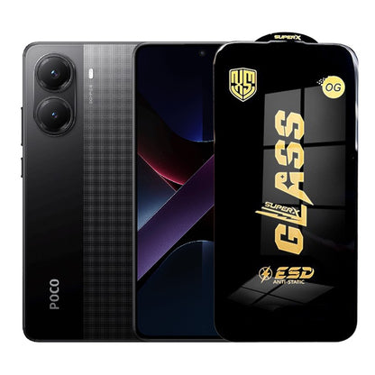 Folie de Protectie pentru Xiaomi Poco X7 Pro, Klevo, Sticla Securizata ESD, Margini Negre, Rezistenta la Zgirieturi, Antistatica, 0.35 mm, Transparenta
