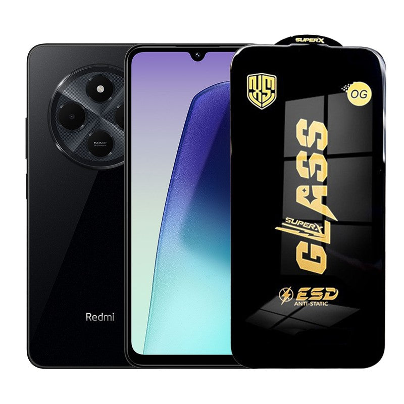 Folie de Protectie pentru Xiaomi Redmi 14C, Klevo, Sticla Securizata ESD, Margini Negre, Rezistenta la Zgirieturi, Antistatica, 0.35 mm, Transparenta