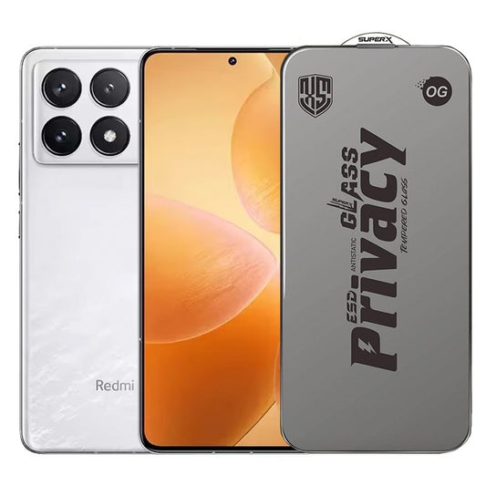 Folie de Protectie pentru Xiaomi Redmi K70 Pro, Klevo, Sticla Securizata ESD Antistatica, Super-X Privacy OG, Margini Negre, 0.30 mm, Transparent Inchis