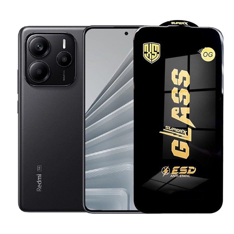 Folie de Protectie pentru Xiaomi Redmi Note 14, Klevo, Sticla Securizata ESD, Margini Negre, Rezistenta la Zgirieturi, Antistatica, 0.35 mm, Transparenta