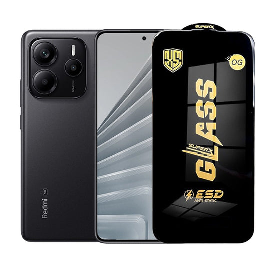 Folie de Protectie pentru Xiaomi Redmi Note 14, Klevo, Sticla Securizata ESD, Margini Negre, Rezistenta la Zgirieturi, Antistatica, 0.35 mm, Transparenta