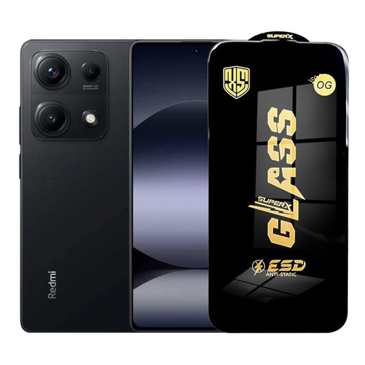 Folie de Protectie pentru Xiaomi Redmi Note 14S, Klevo, Sticla Securizata ESD, Margini Negre, Rezistenta la Zgirieturi, Antistatica, 0.35 mm, Transparenta