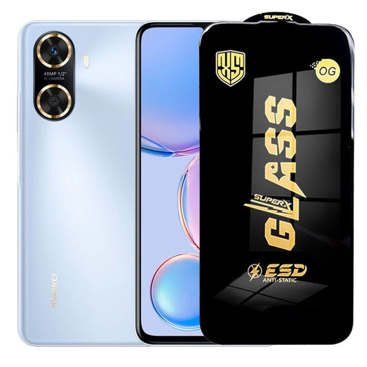 Folie de Sticla pentru Huawei Enjoy 60, Klevo, Sticla Securizata ESD Antistatica, Super-X Privacy OG, cu Margini Negre, Rezistenta la Zgirieturi, 0.35 mm, Transparenta