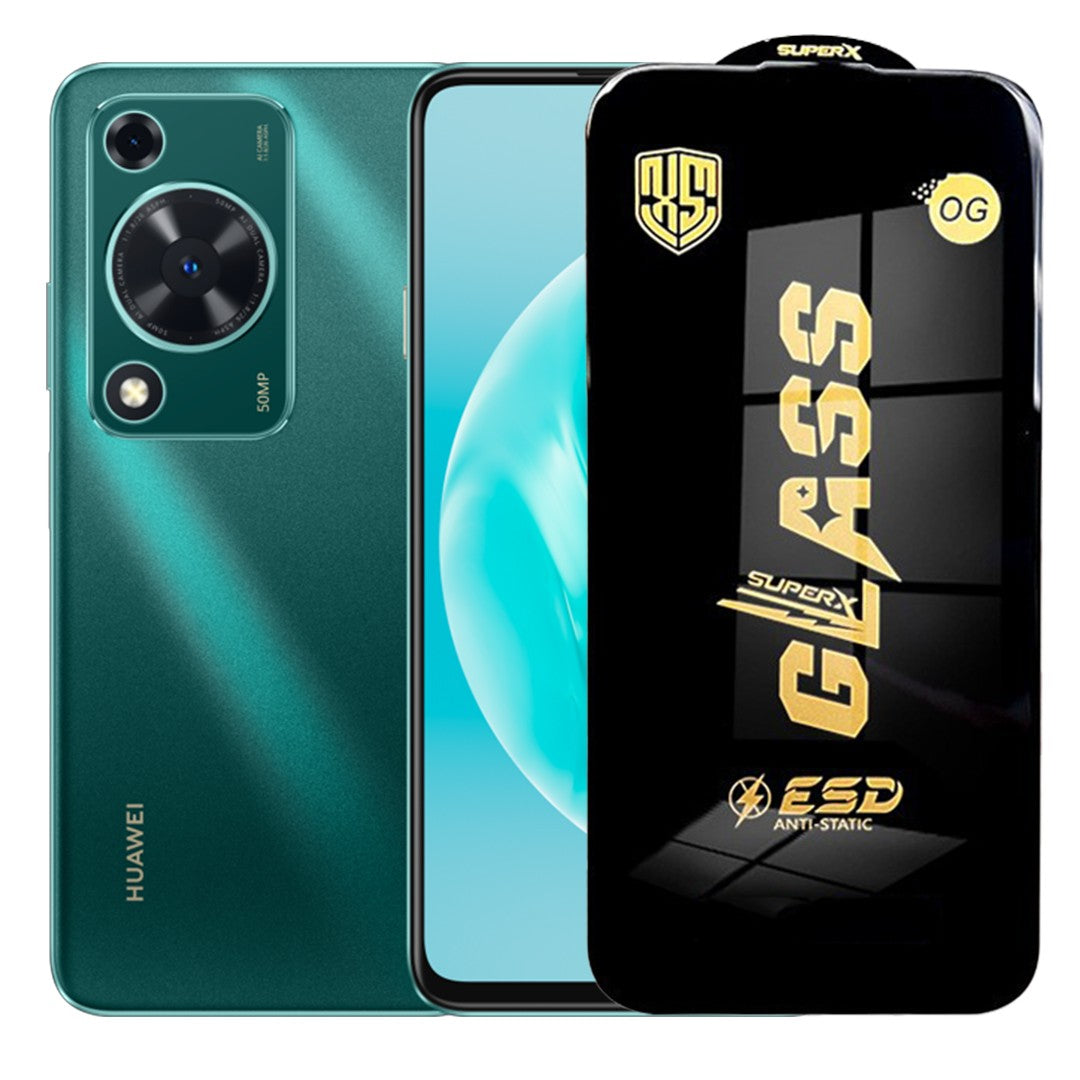 Folie de Sticla pentru Huawei Enjoy 70, Klevo, Sticla Securizata ESD Antistatica, Super-X Privacy OG, cu Margini Negre, Rezistenta la Zgirieturi, 0.35 mm, Transparenta