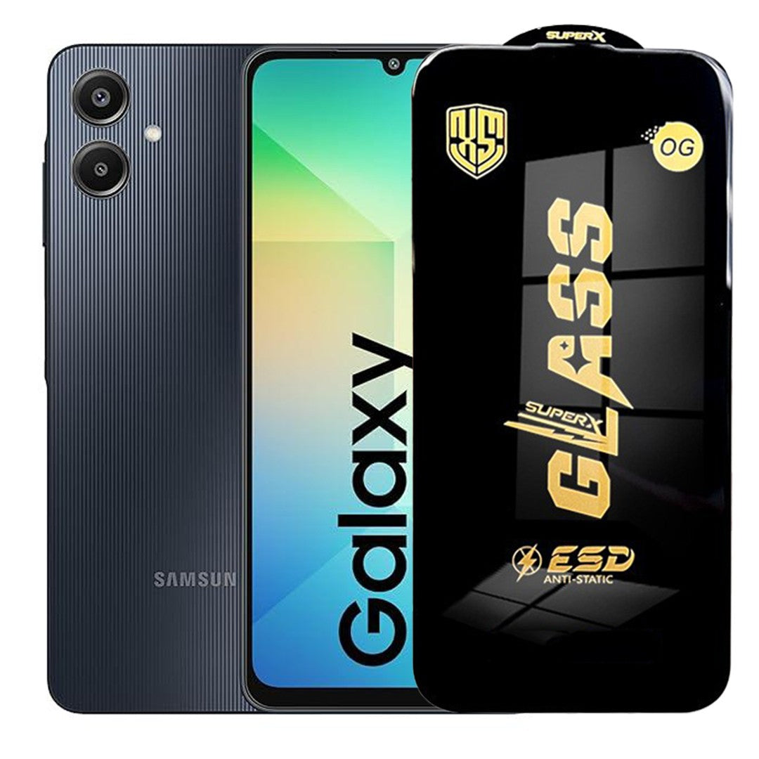 Folie de Sticla pentru Samsung Galaxy A06, Klevo, Sticla Securizata ESD Antistatica, Super-X Privacy OG, cu Margini Negre, Rezistenta la Zgirieturi, 0.35 mm, Transparent