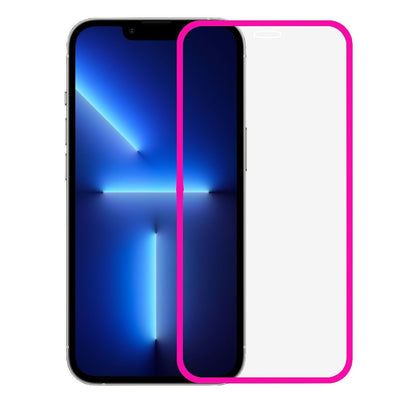 Folie de Sticla Securizata pentru Apple iPhone 15, Klevo, Luminous, Margine Fosforescenta Neon din Silicon, Mat, Anti-Amprenta, Protectie Completa, 9H, Roz