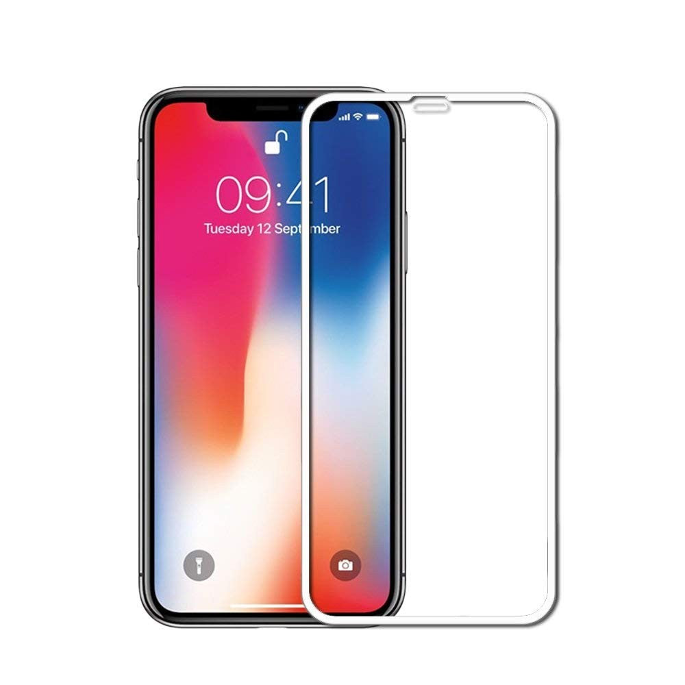 Folie de Sticla Securizata pentru Apple iPhone 15 Pro, Klevo, Luminous, Margine Fosforescenta Neon din Silicon, Mat, Anti-Amprenta, Protectie Completa, 9H, Alb