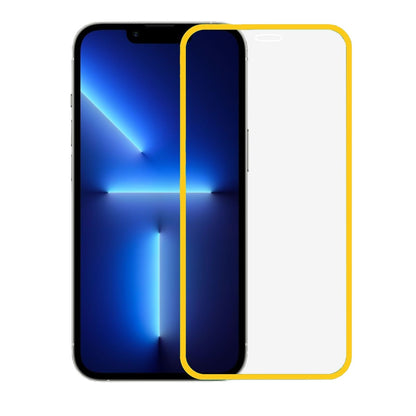 Folie de Sticla Securizata pentru Apple iPhone 15 Pro, Klevo, Luminous, Margine Fosforescenta Neon din Silicon, Mat, Anti-Amprenta, Protectie Completa, 9H, Portocaliu
