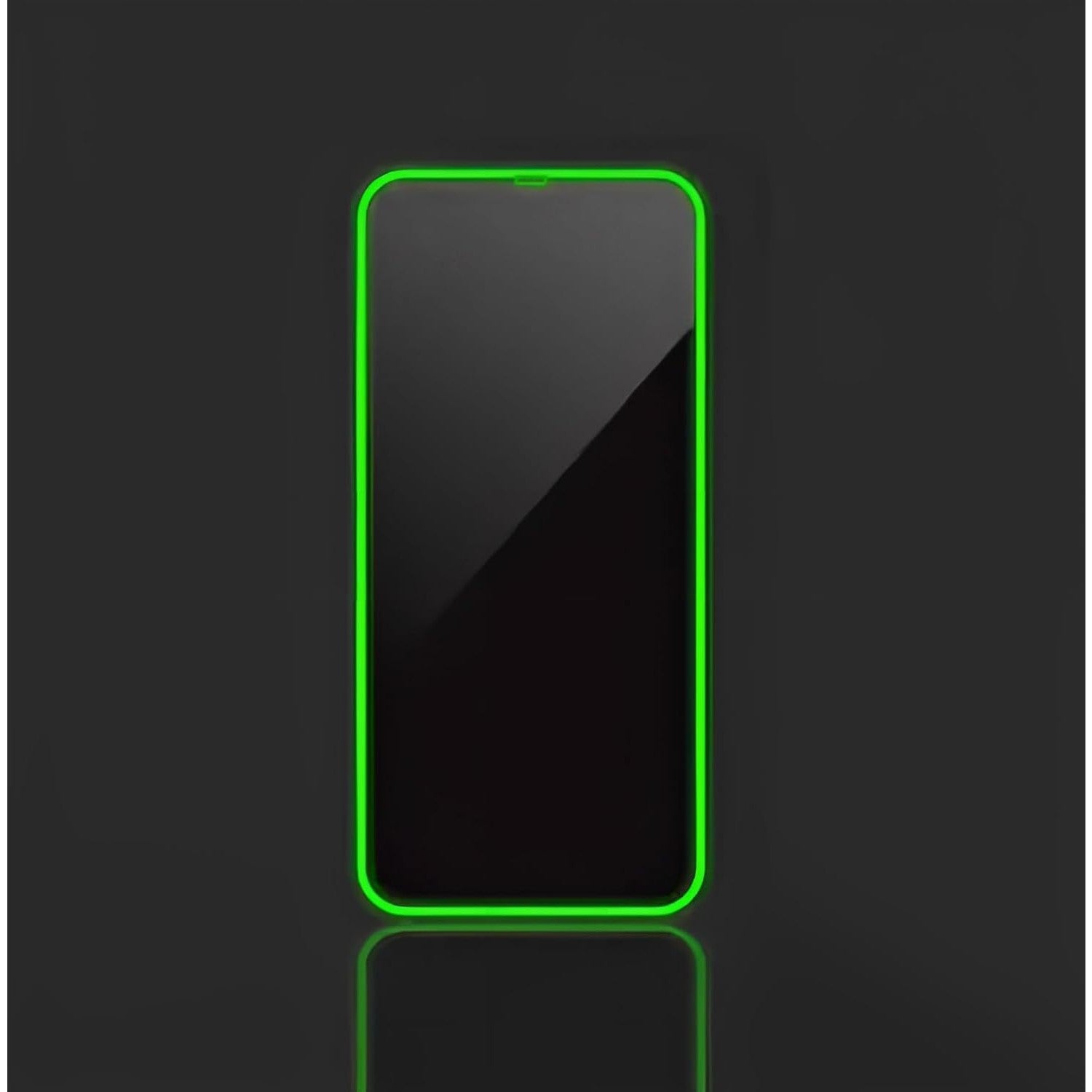 Folie de Sticla Securizata pentru Apple iPhone 15 Pro Max, Klevo, Luminous, Margine Fosforescenta Neon din Silicon, Mat, Anti-Amprenta, Protectie Completa, 9H, Verde