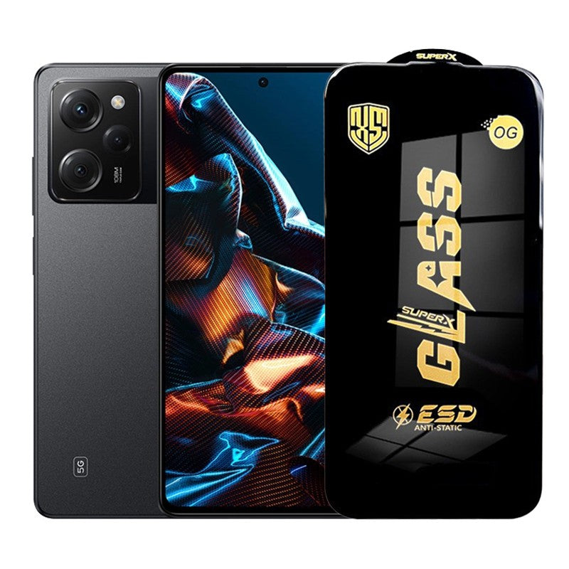 Folie de Protectie pentru Xiaomi Poco X5 Pro, Klevo, Sticla Securizata ESD, Margini Negre, Rezistenta la Zgirieturi, Antistatica, 0.35 mm, Transparenta