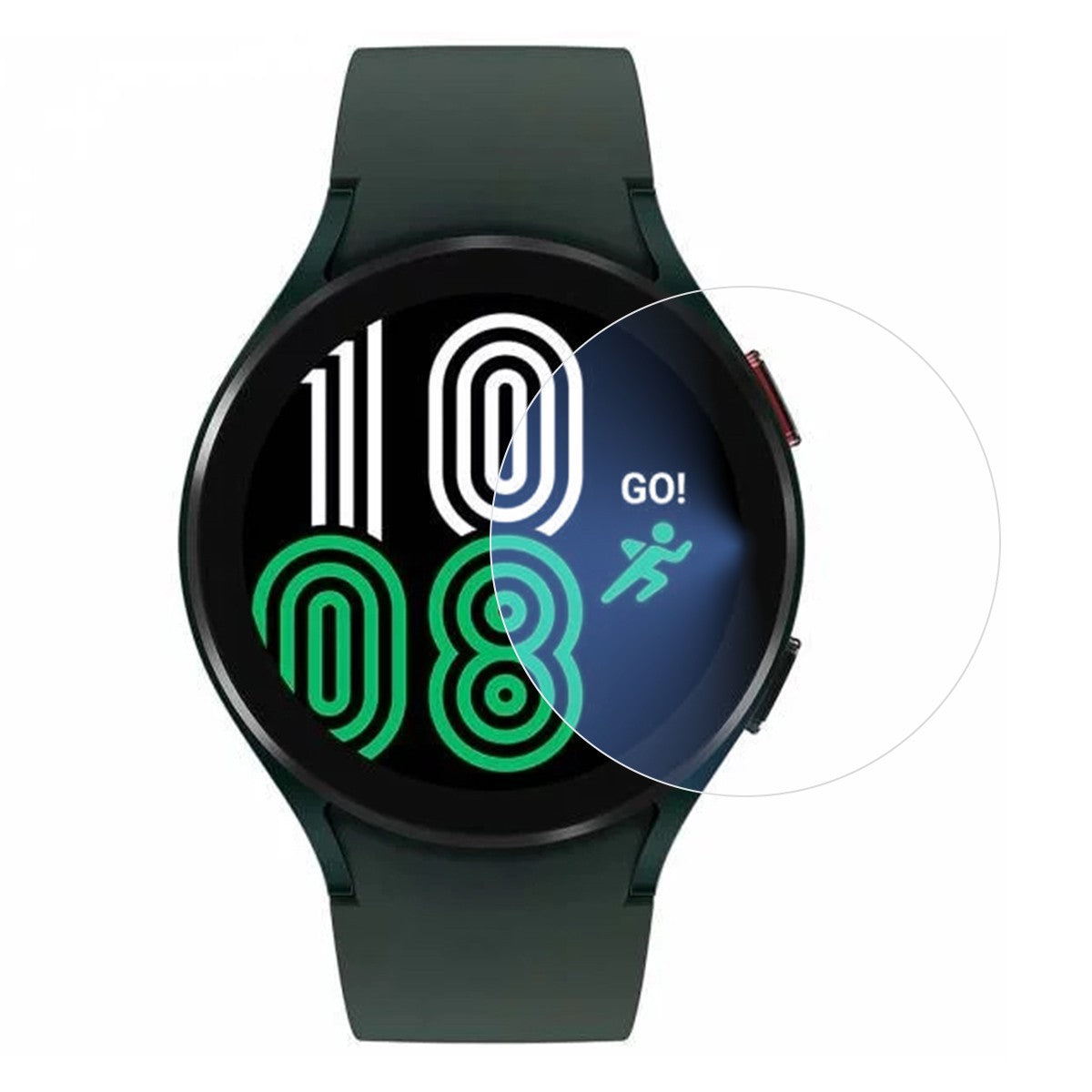 Folie Securizata pentru Samsung Galaxy Watch4 44mm, Klevo, Sticla de Protectie Compatibila cu Samsung Galaxy Watch4 44MM, Sticla Securizata 2.5 D, Transparent