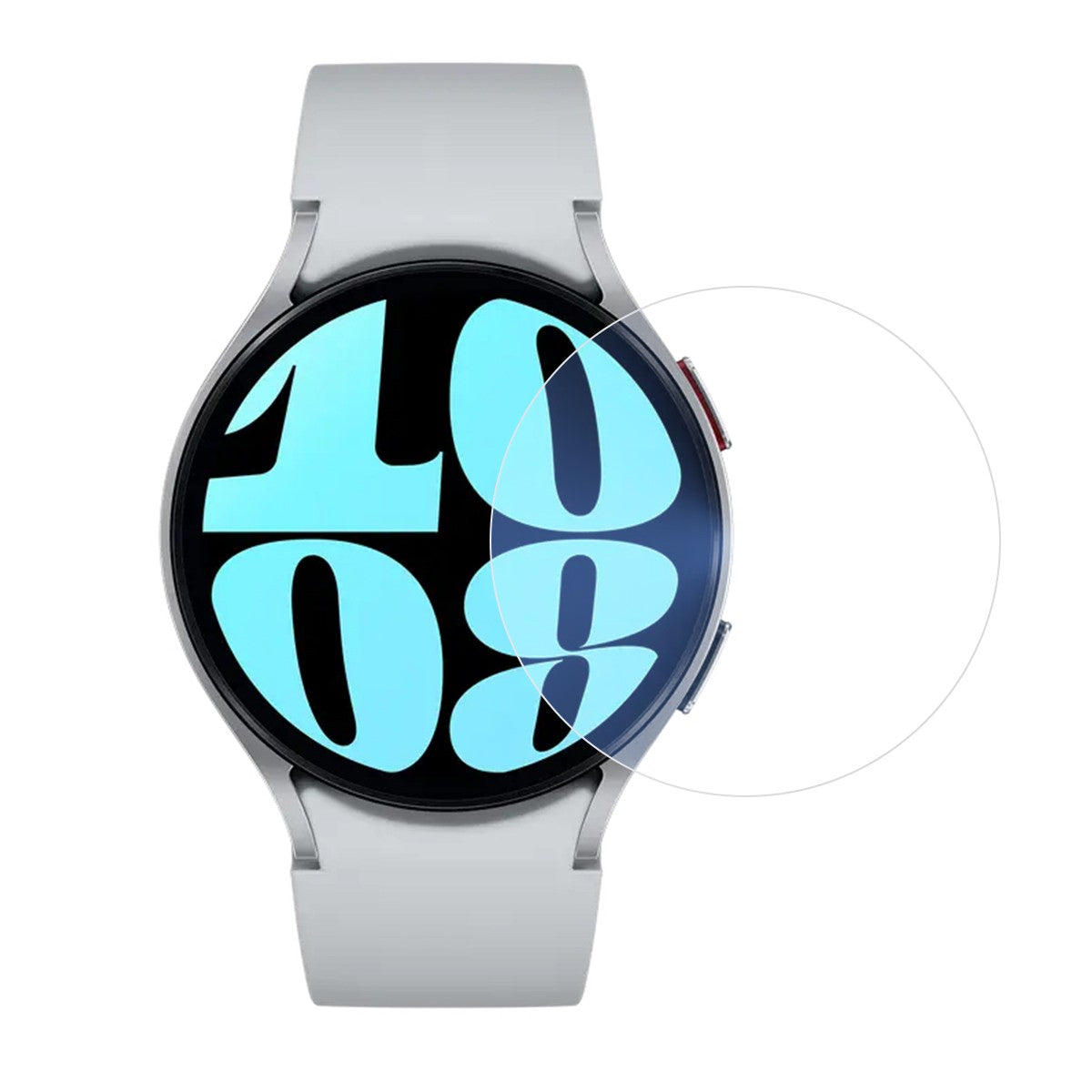 Folie Securizata pentru Samsung Galaxy Watch6 44mm, Klevo, Sticla de Protectie Compatibila cu Samsung Galaxy Watch6 44MM, Sticla Securizata 2.5 D, Transparent