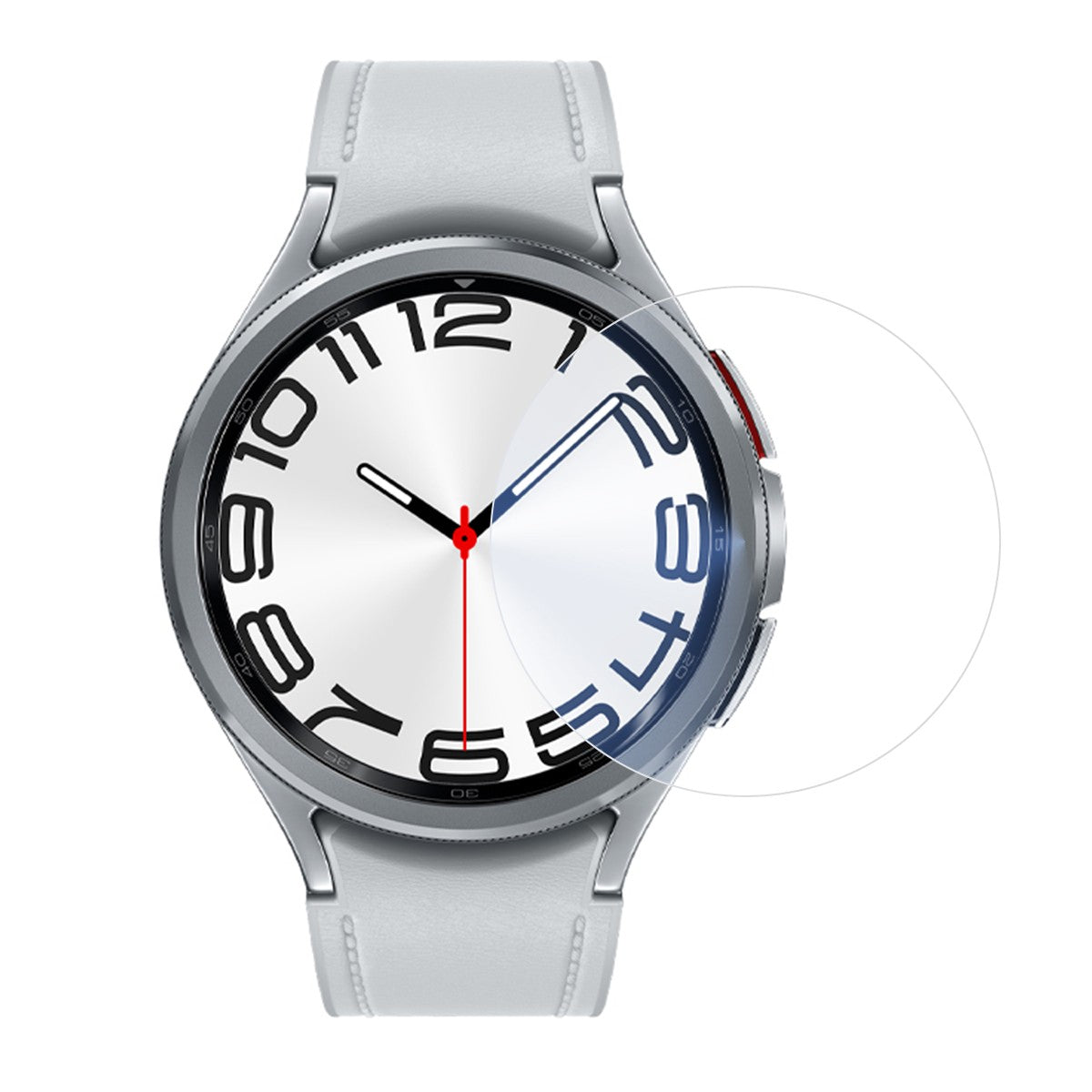 Folie Securizata pentru Samsung Galaxy Watch6 Classic 47mm, Klevo, Sticla de Protectie Compatibila cu Samsung Galaxy Watch6 Classic 47MM, Sticla Securizata 2.5 D, Transparent