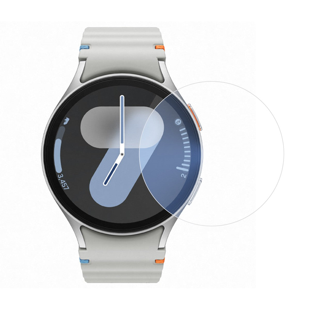 Folie Securizata pentru Samsung Galaxy Watch7 47mm, Klevo, Sticla de Protectie Compatibila cu Samsung Galaxy Watch7 47mm, Sticla Securizata 2.5 D, Transparent