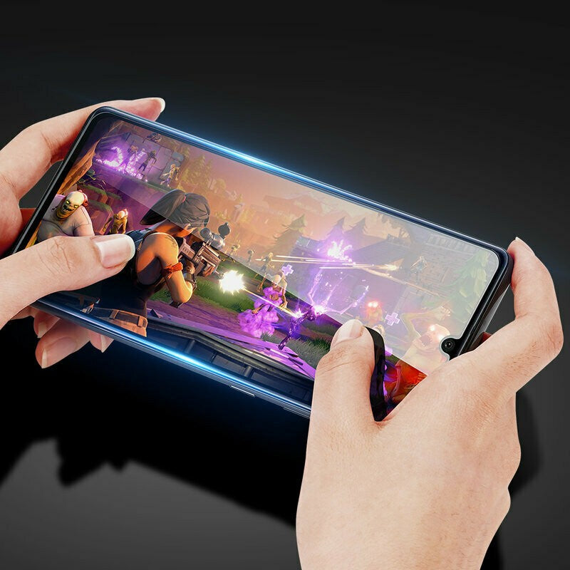 Folie Sticla Securizata Curbata Klevo pentru Samsung S10 Plus cu recunoastere a amprentelor digitale, 9H, lipici margine, contur negru