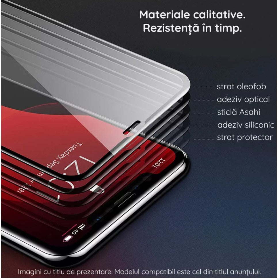 Folie Sticla Klevo® compatibila cu Huawei Y90 111D Negru