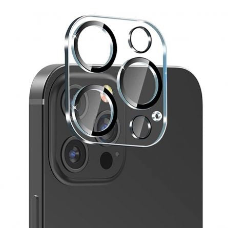 Folie Sticla pentru Camera, compatibila cu Apple iPhone 14 Pro / 14 Pro Max, Transparent cu margini negre