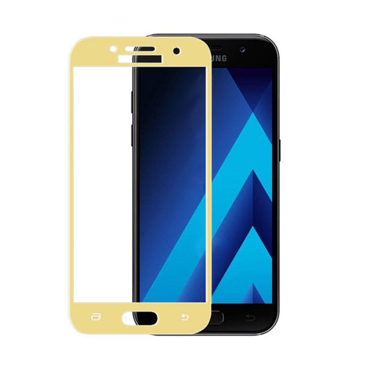 Folie Sticla Securizata, Klevo, compatibila cu Samsung Galaxy A7 2017 5D,  Auriu