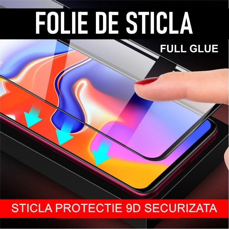 Folie Sticla Securizata Klevo compatibil cu Apple iPhone 15, Full Glue Negru