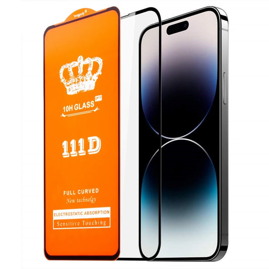 Folie Sticla Securizata pentru iPhone 16, Klevo, Sticla de Protectie Compatibila cu Apple iPhone 16, Full Cover 111D, HD, Margini Negre, Transparenta