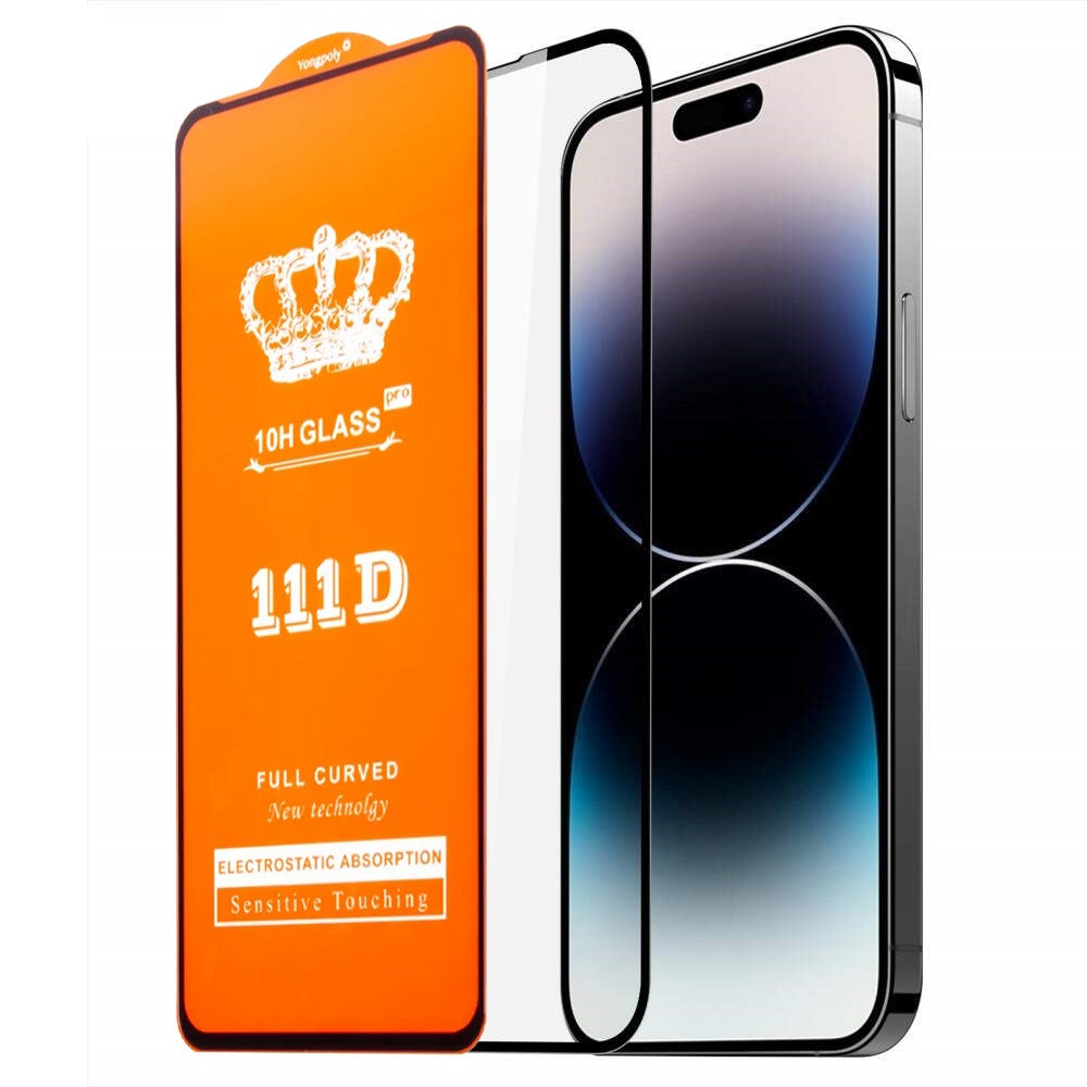 Folie Sticla Securizata pentru iPhone 16 Pro, Klevo, Sticla de Protectie Compatibila cu Apple iPhone 16 Pro, Full Cover 111D, HD, Margini Negre, Transparenta