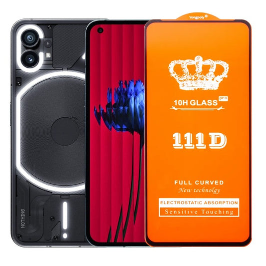 Folie Sticla Securizata pentru Nothing Phone 1, Klevo, Sticla de Protectie Compatibila cu Nothing Phone 1, Full Cover 111D, HD, Margini Negre, Transparenta