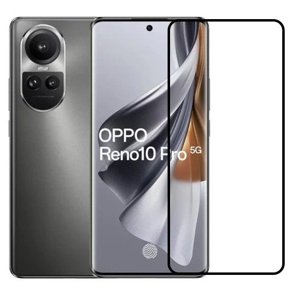 Folie Sticla Securizata, Klevo, Compatibila cu Oppo Reno 10 Pro, Full Glue, Margini Negre, Transparent