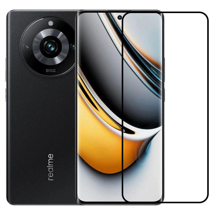 Folie Sticla Securizata, Klevo, Compatibila cu Realme 11 Pro+, Full Glue, Margini Negre, Transparent