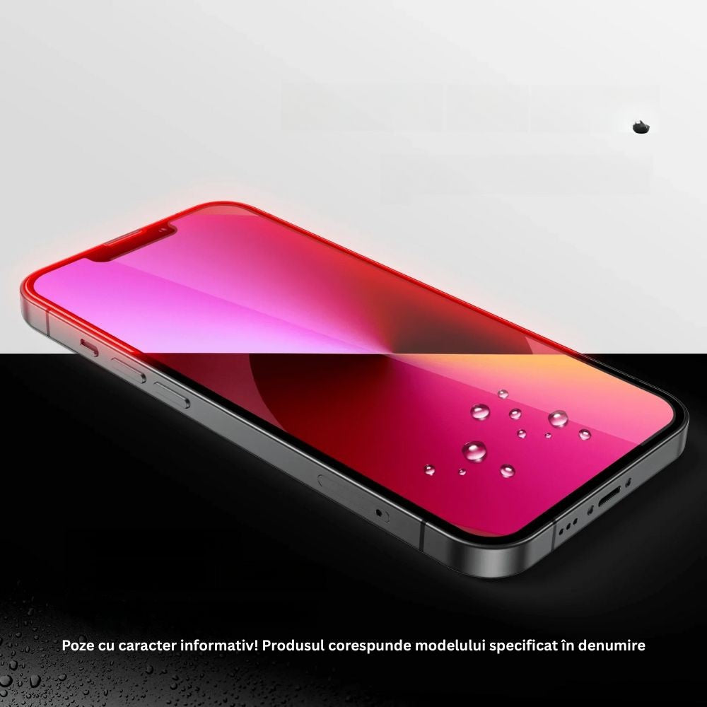 Folie Sticla Securizata, Klevo, Pentru Apple iPhone 16 Plus, Full Glue, Margini Negre, Transparent
