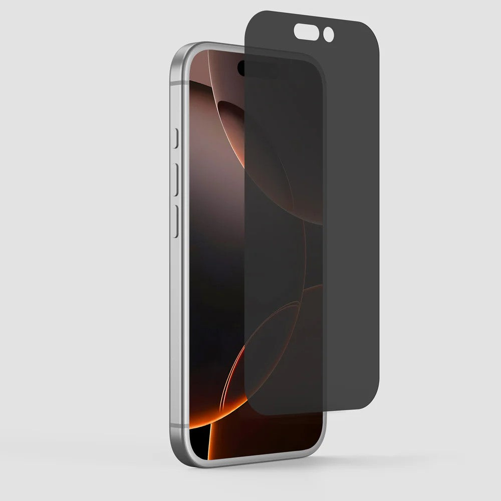 Folie Sticla Securizata, Klevo, Pentru Apple iPhone 16 Pro Max, Privacy Classic, 2.5D, Confidentialitate 30°, Negru Transparent
