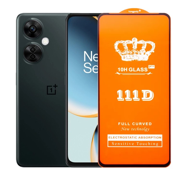 Folie Sticla Securizata OnePlus CE3 Lite, Klevo, Sticla de Protectie Compatibila cu OnePlus Nord CE3 Lite, Full Cover 111D, HD, Margini Negre, Transparenta