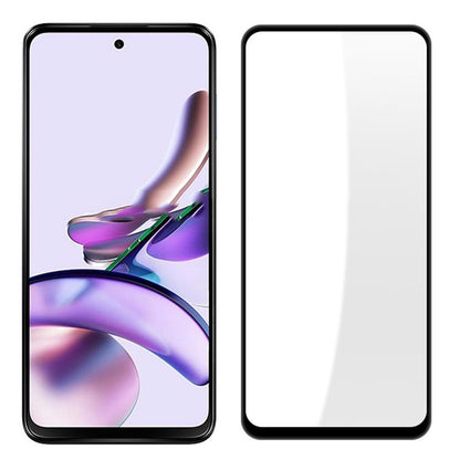 Folie Sticla Securizata pentru Motorola G04, Klevo, Compatibila cu Motorola Moto g04, Full Glue, Margini Negre, Transparent