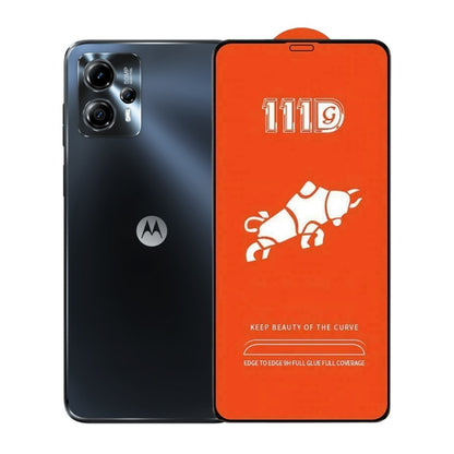Folie Sticla Securizata pentru Motorola Moto G13, Klevo, Sticla de Protectie Compatibila cu Motorola Moto G13, Full Cover 111D, HD, Margini Negre, Transparenta